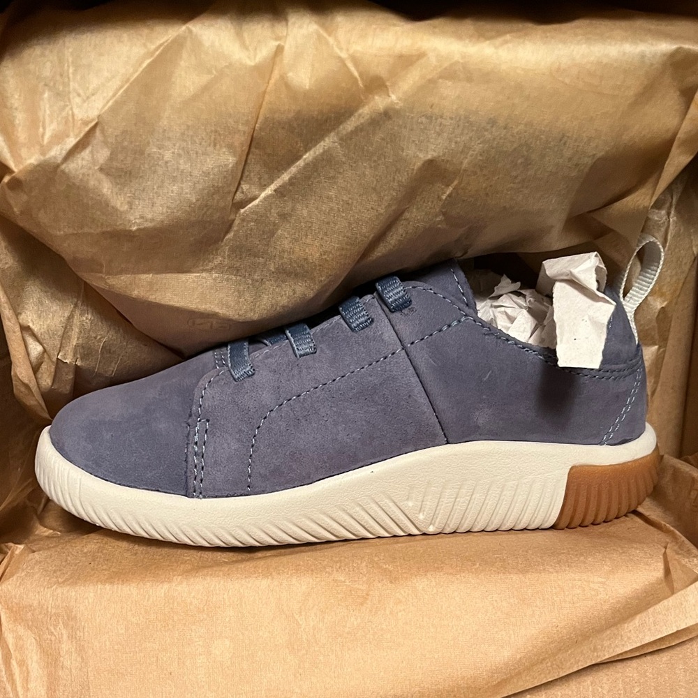 BNIB KEEN Little Kids' KNX Leather Sneaker - Blue Size 11 - Picture 6 of 6